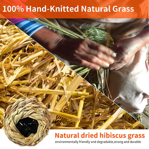 Puninoto hand-woven hummingbird nest uses natural materials for durable, breathable nesting spaces.