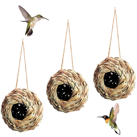 Puninoto humming bird house outdoor hanging showcases eco-friendly craftsmanship for garden decor and shelter.
