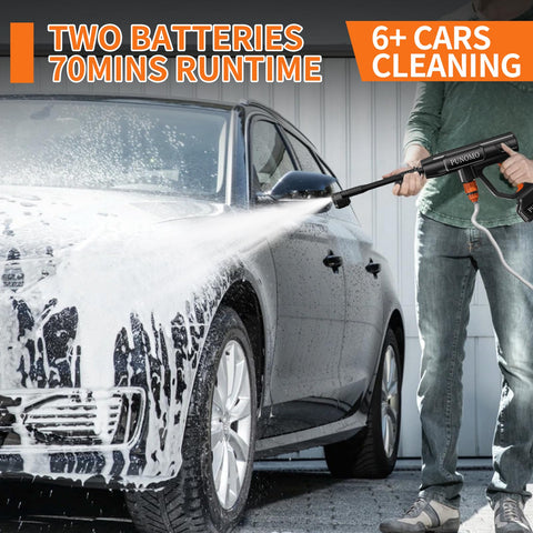 Punomo 6-in-1 nozzle shows versatile spray patterns for many tasks.