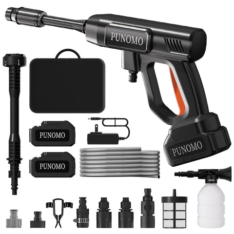 Punomo cordless pressure washer unit compact design for easy portable cleaning.