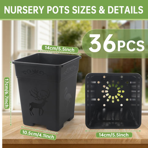 Puobao nursery pot with drainage holes for better airflow and root health.