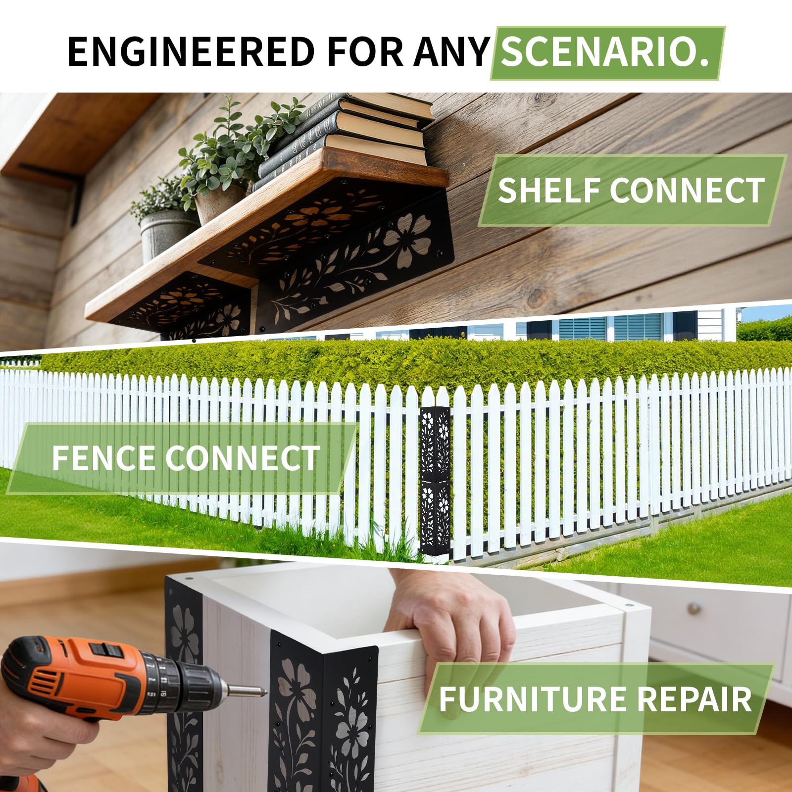 Puobao heavy-duty metal corner brackets suitable for raised beds and outdoor use.