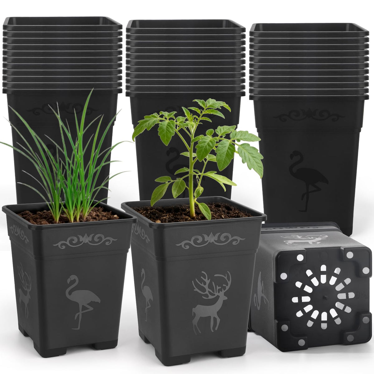 Puobao square planter with space-saving design promotes efficient seed starting.
