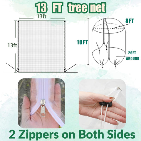 Puobao double-zipper design enables easy access for inspection, watering, or harvest.