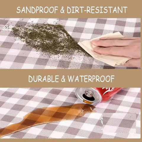 PUPOPIK waterproof-sandproof back keeps you dry on damp lawns and beaches
