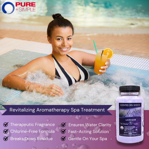 Lavender aroma from Pure and Simple Spa Shock enhances your soak