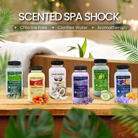 Outdoor hot tub setup ready for easy spa care with Pure and Simple.