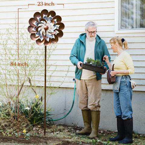 Pure Echo gift-ready wind spinner for outdoor decor and garden lovers.