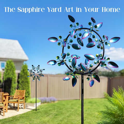 Pure Echo large wind spinner side profile highlighting elevated height options for gardens