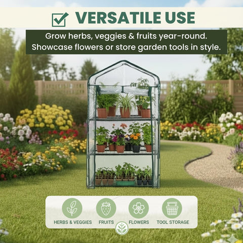 Pure Garden clear PVC cover traps heat for delicate plants.