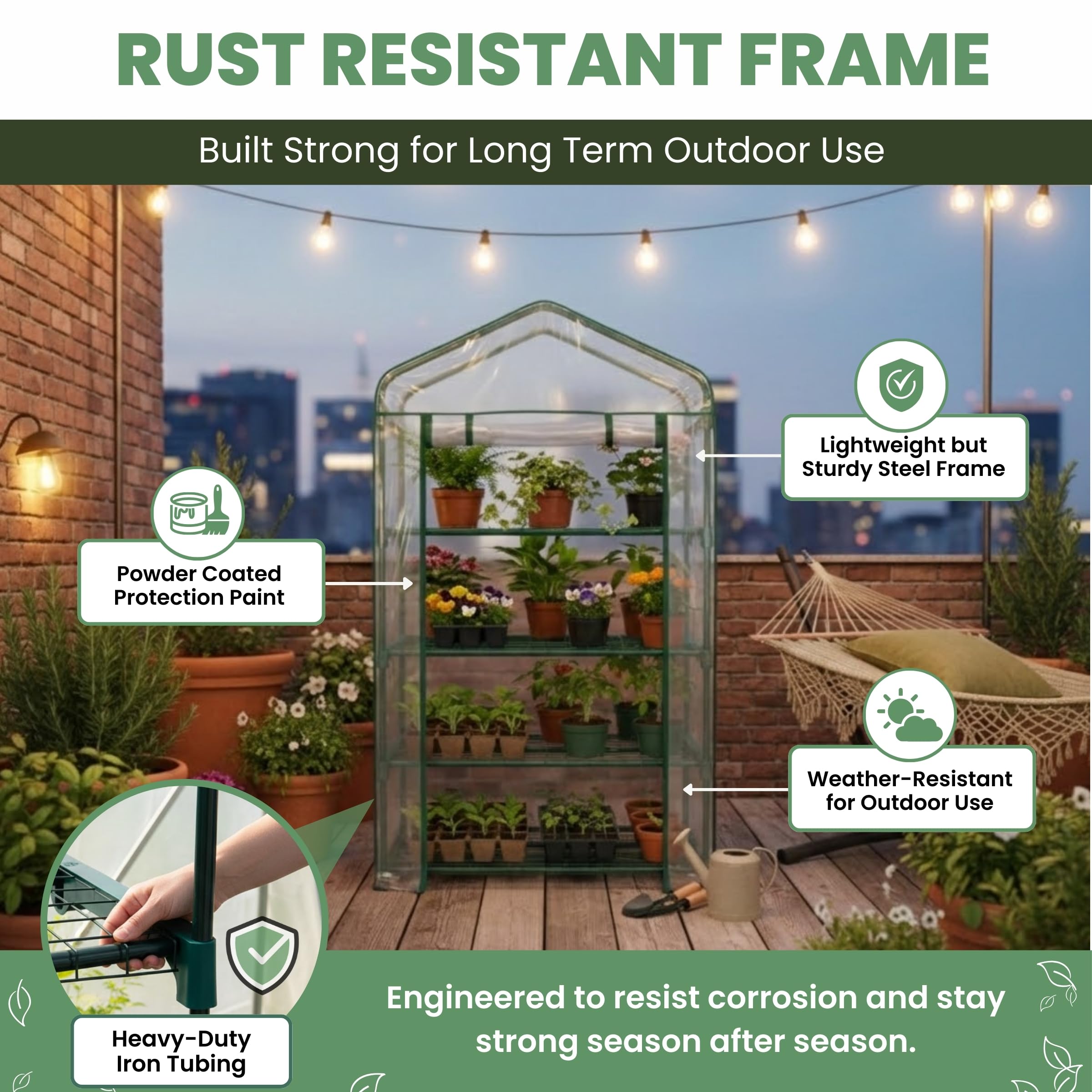 Pure Garden indoor-outdoor portable greenhouse ideal for herbs.