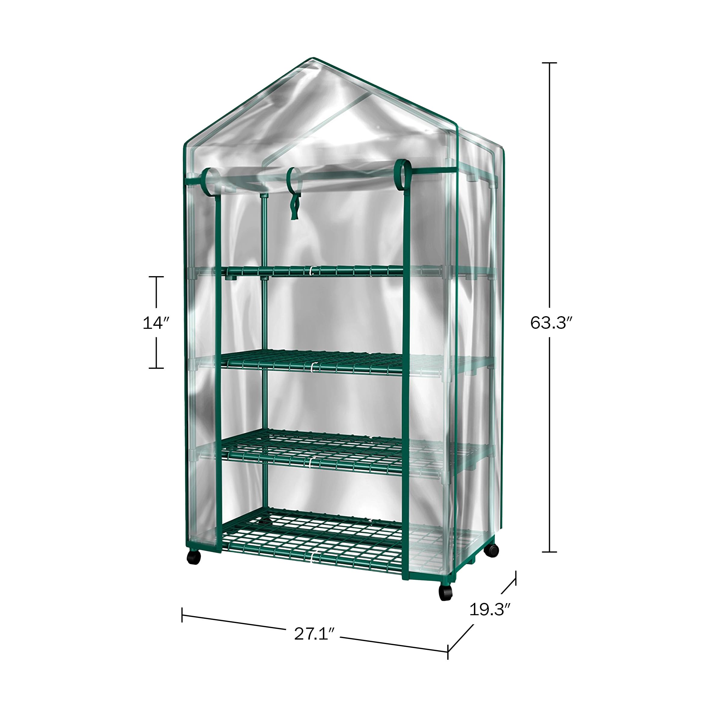 Pure Garden mini greenhouse on porch for extended growing season