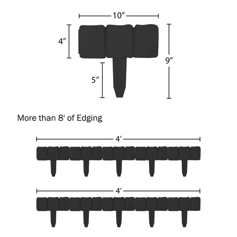 Pure Garden black-border-stakes-ground for quick, steady installation.