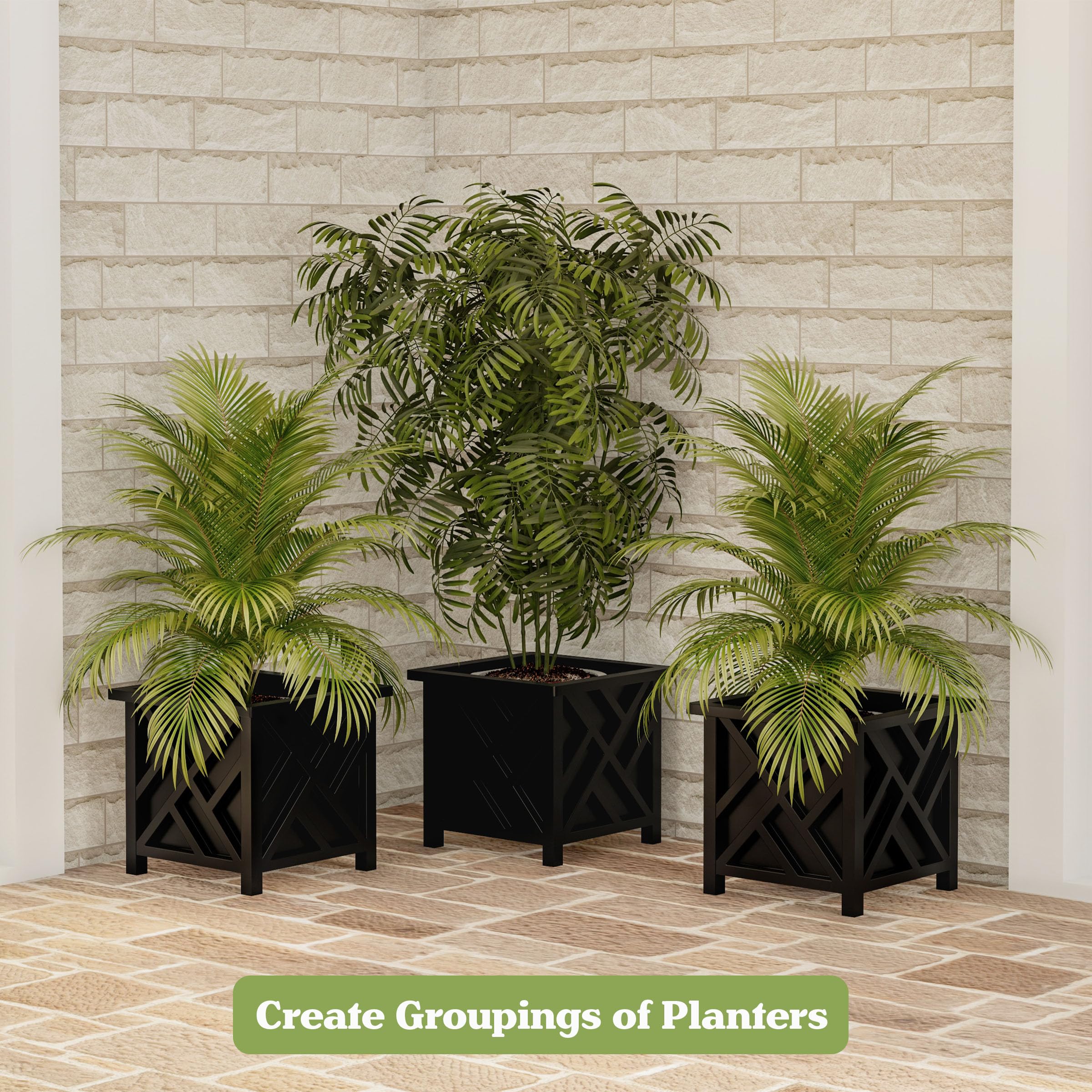Pure Garden center base stand provides extra support for heavy plants