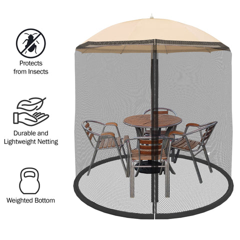 Pure Garden breathable polyester mesh lets breeze pass while guarding against bugs.