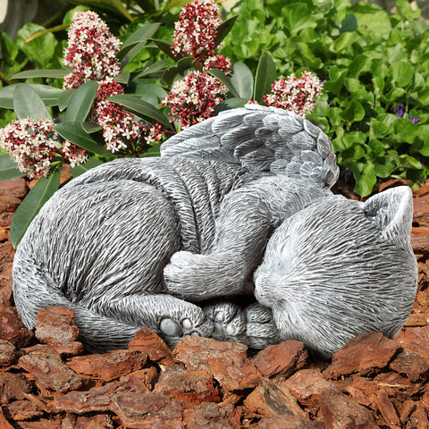 Pure Garden garden memorial stone marker for a serene feline tribute
