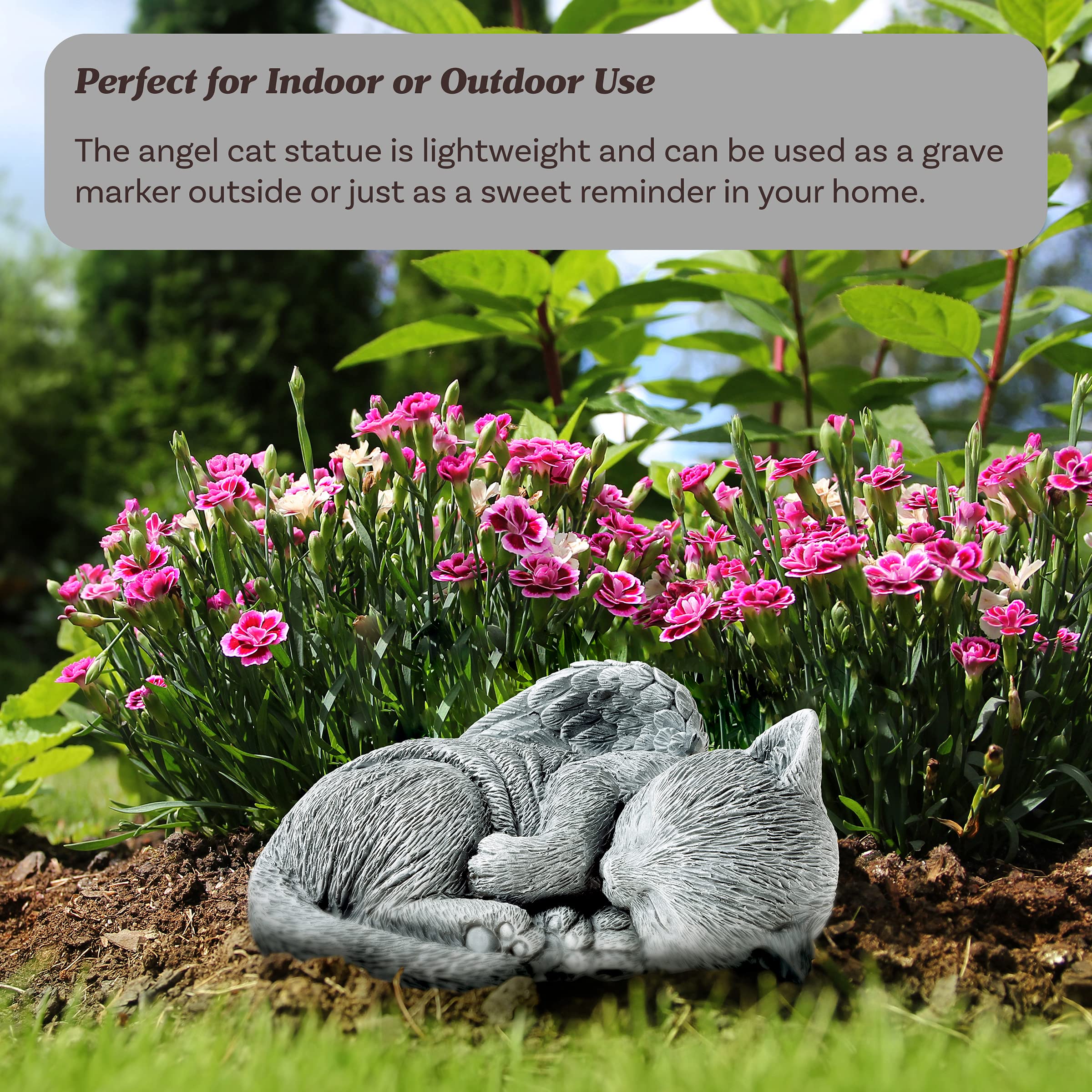 Pure Garden hand-painted faux stone finish adds a natural memory touch