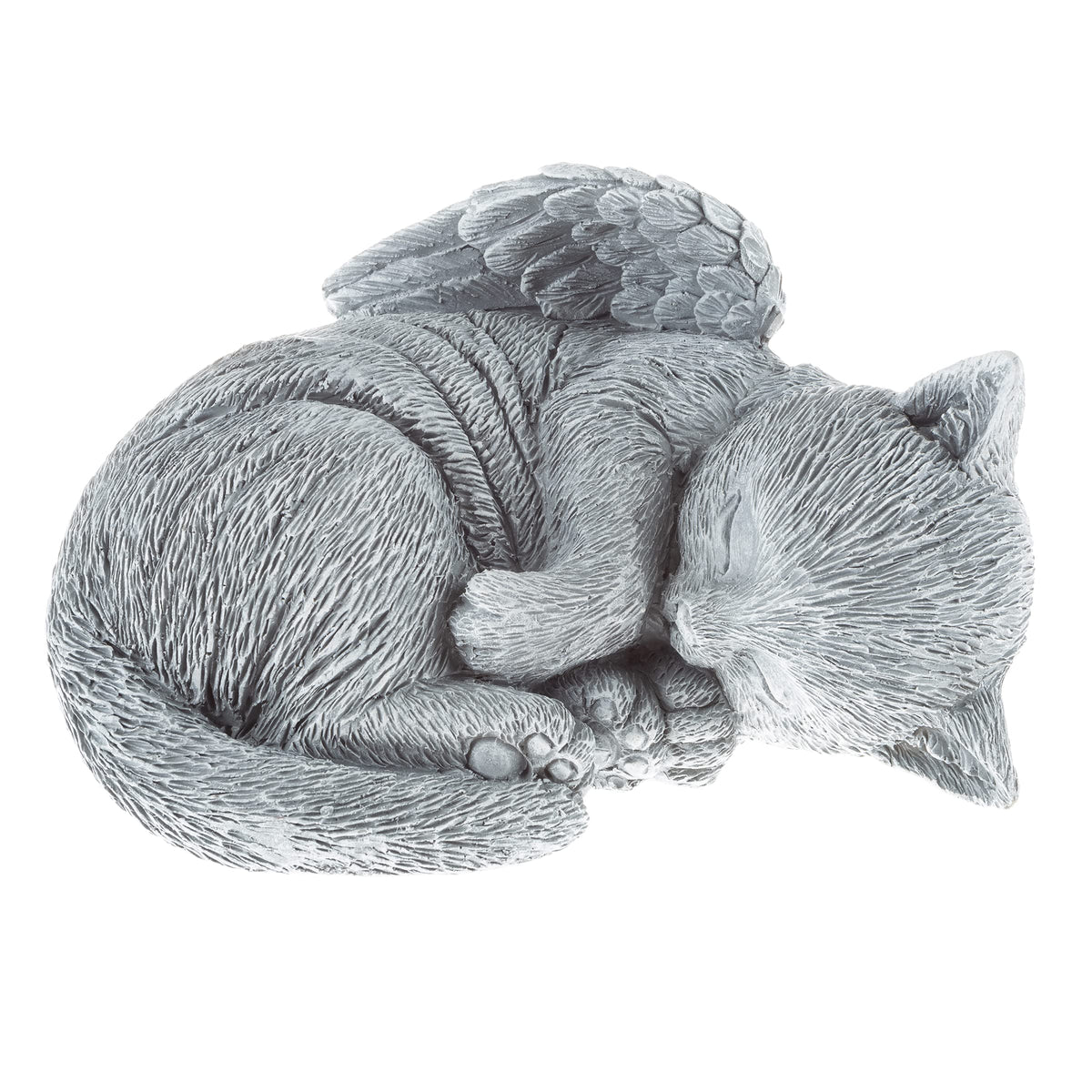 Pure Garden cat memorial stone with peaceful sleeping kitten angel for outdoor display