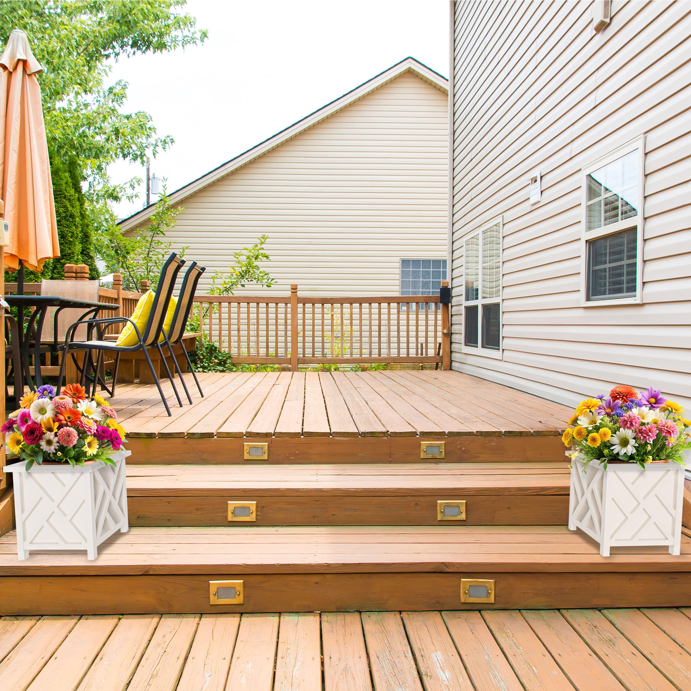 Pure Garden center base stand adds stability for heavy plants
