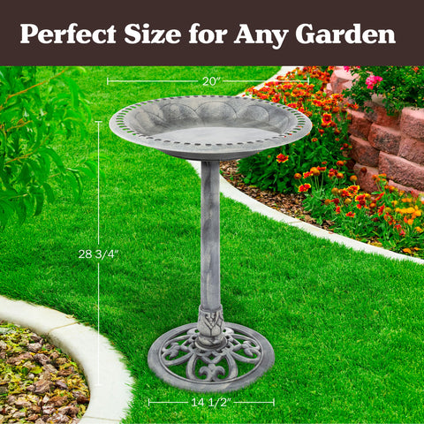 Pure Garden antique-style bird bath adds charm while supporting local birds year-round.
