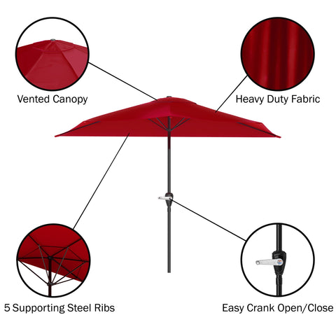 Pure Garden durable steel ribs detail for long-lasting shade