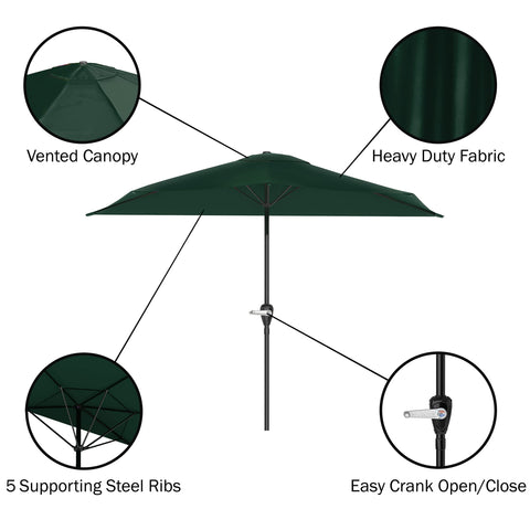 Pure Garden durable steel ribs ensure lasting support against wind and sun.