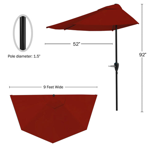 Pure Garden easy-crank mechanism close-up for quick shade