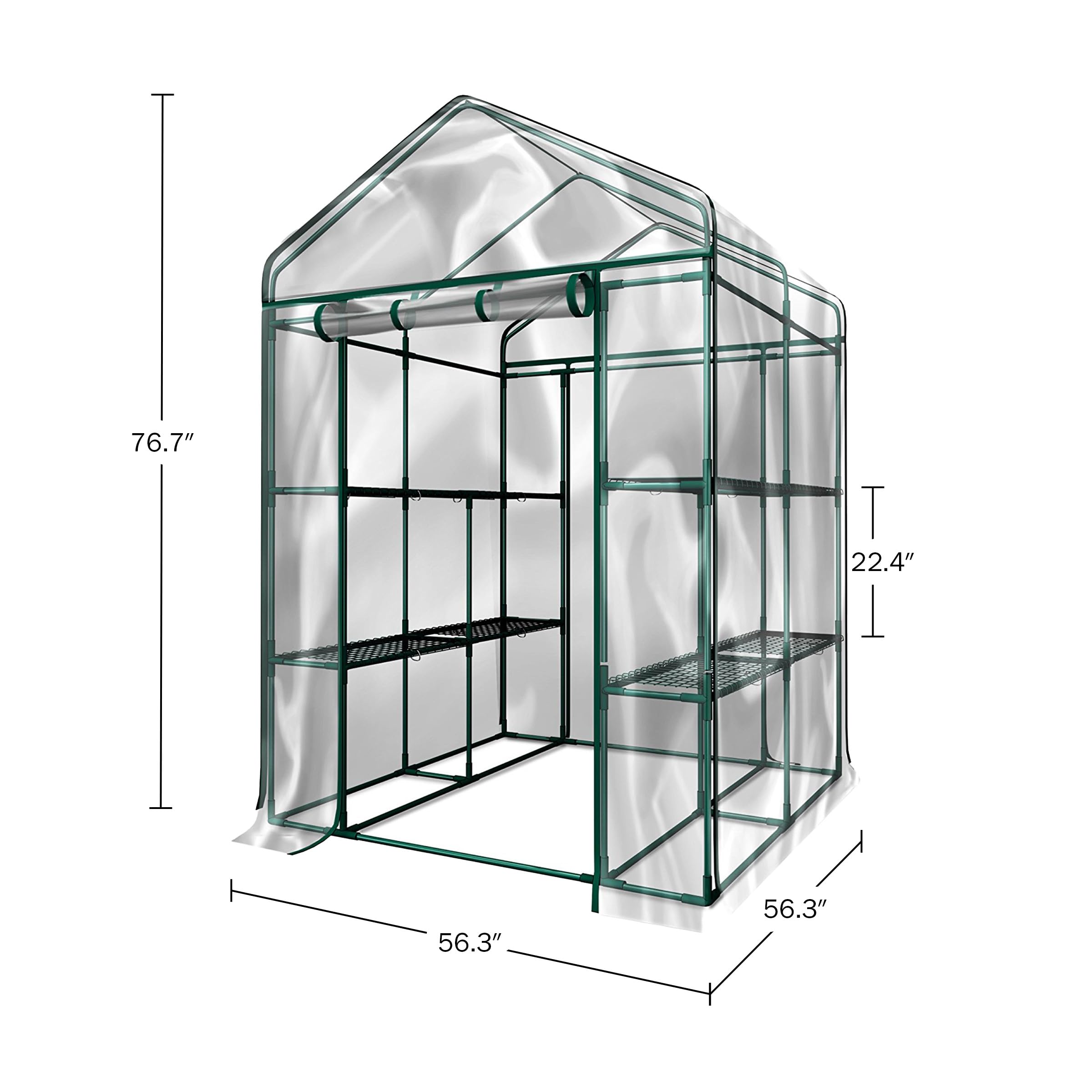 Pure Garden Greenhouse extends growing season by protecting seedlings and mature plants.
