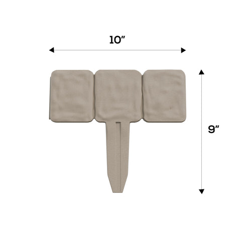 Pure Garden interlocking stone border eight-foot length with textured front.