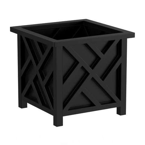 Pure Garden lattice design outdoor planter box adds curb appeal to porches