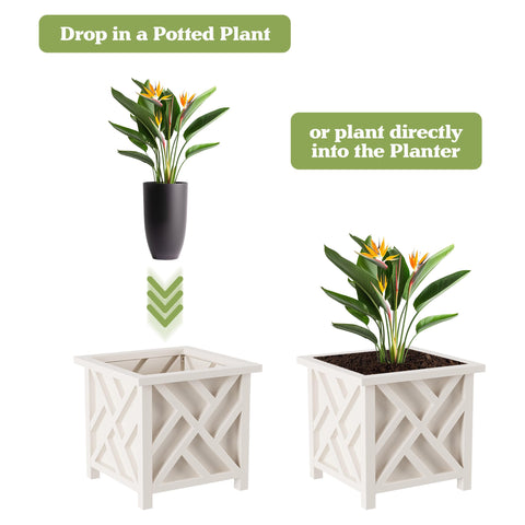 Pure Garden open-bottom planters with insert support drainage and soil option