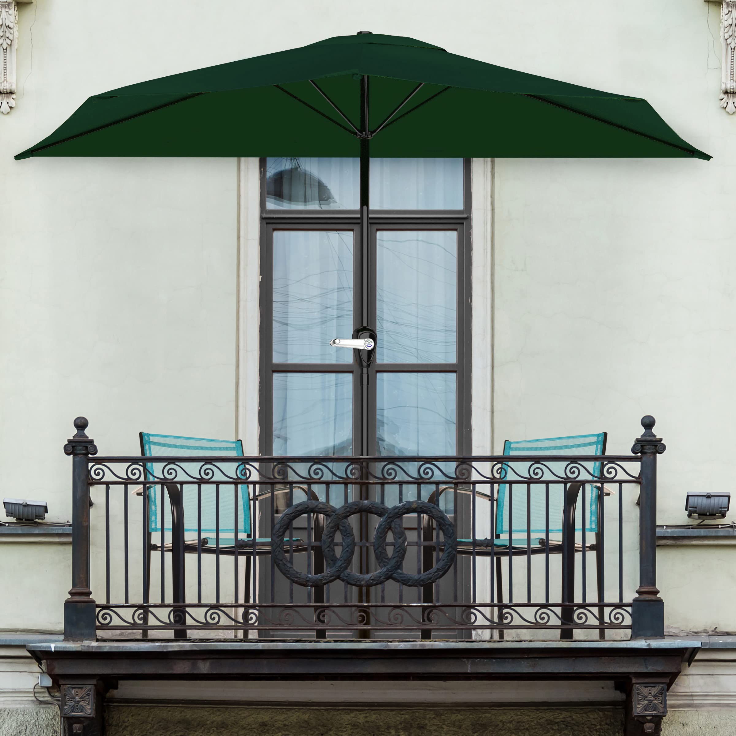 Pure Garden outdoor patio umbrella with 52 by 108-inch coverage for cozy shade.
