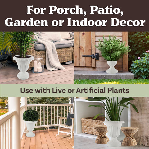 Pure Garden planter empty, interior space and potential drainage options shown.
