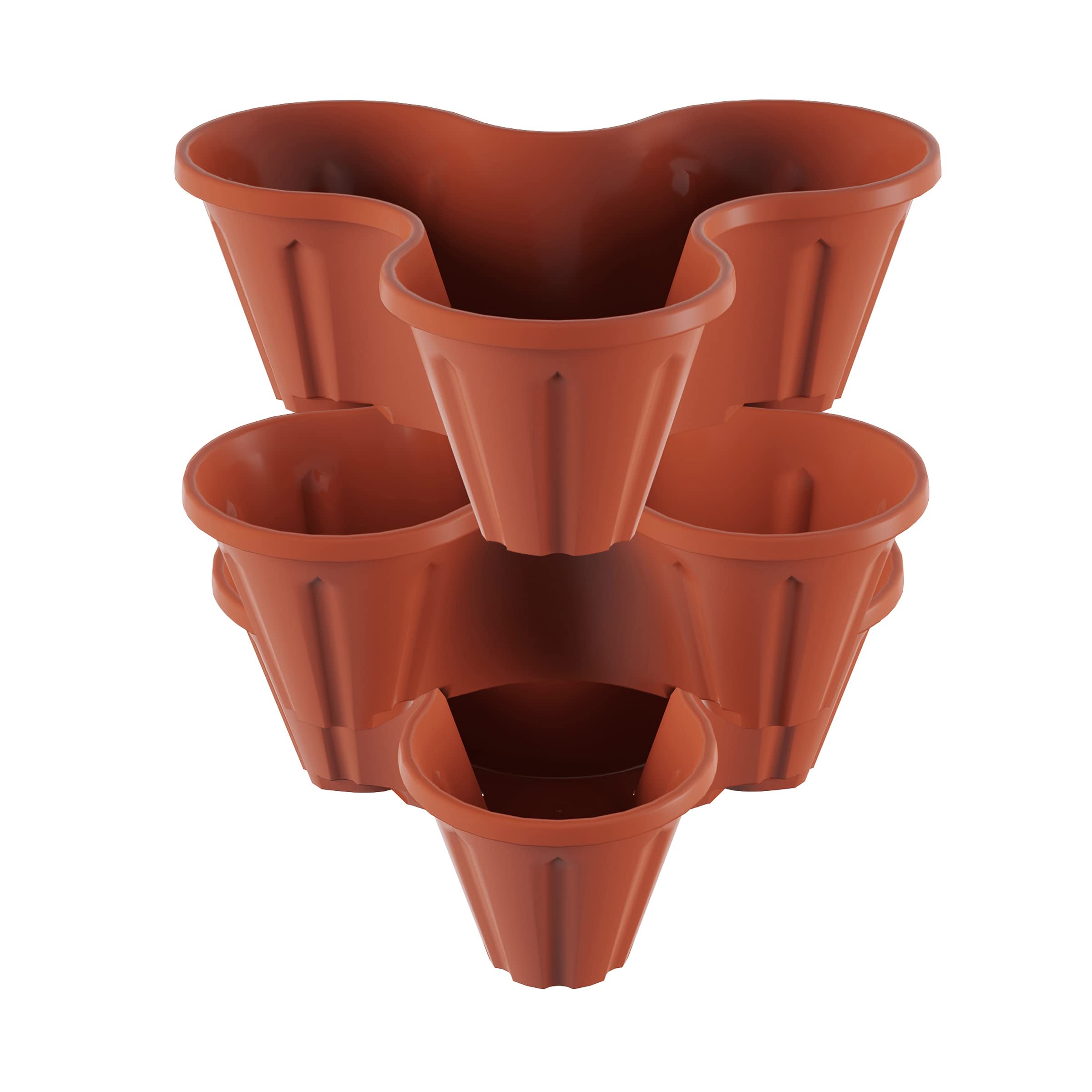 Pure Garden stacking planter tower 3-tier saves space for herbs and flowers.