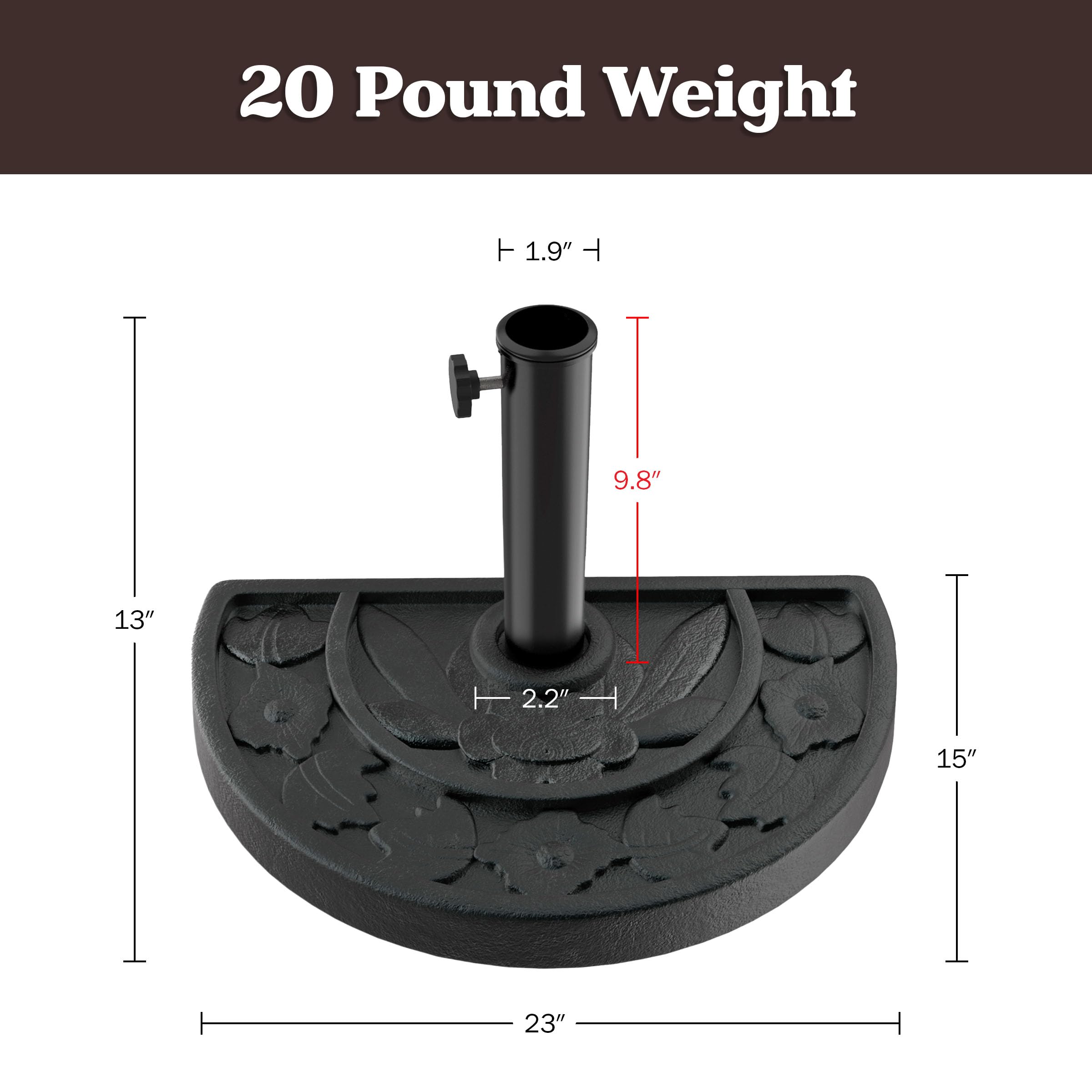 Pure Garden dimensions 19 by 12 by 13 inches for a compact footprint.