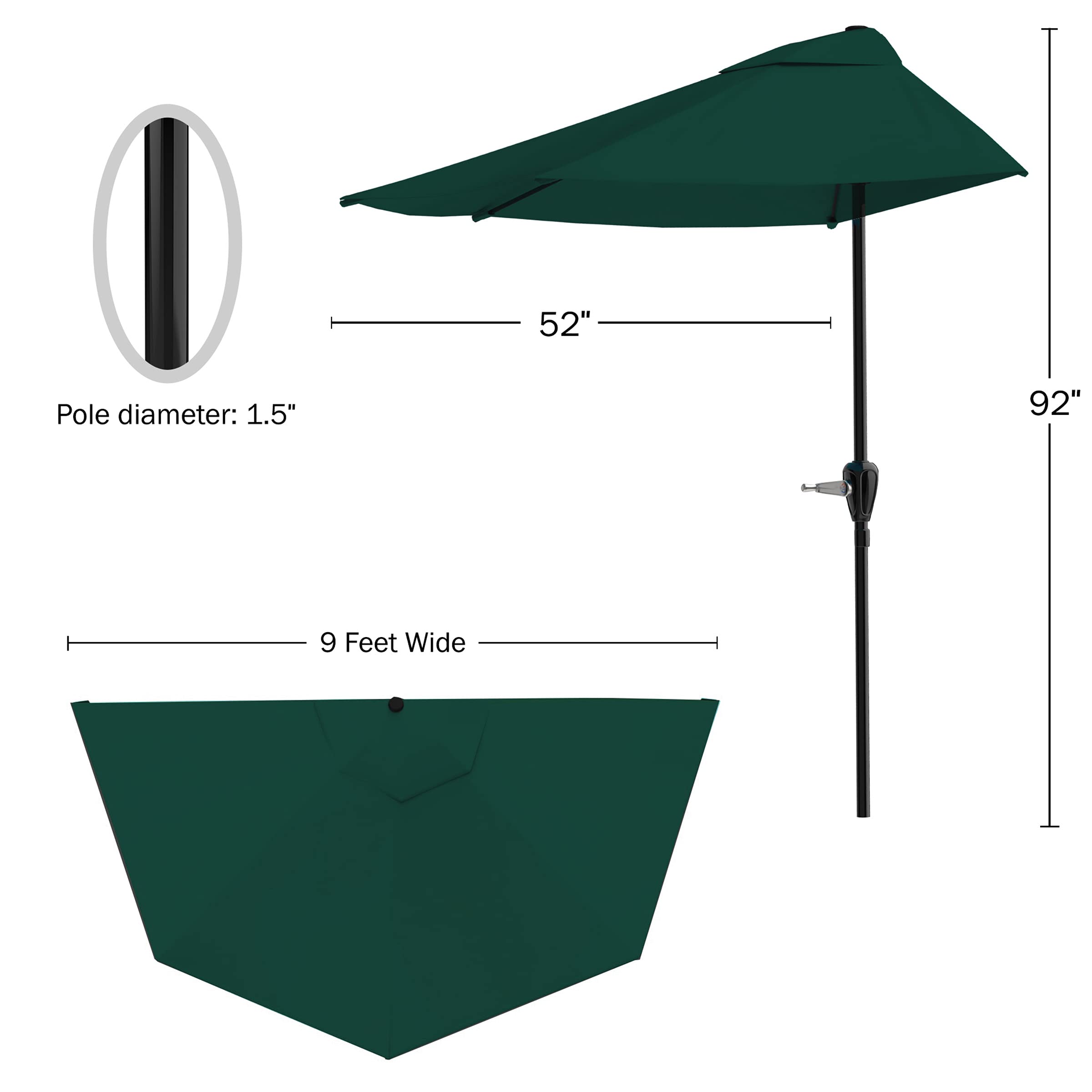 Pure Garden vented canopy design promotes airflow for cooler shade.