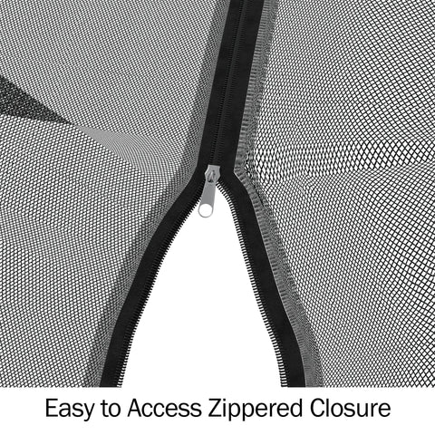 Pure Garden weighted bottom tube filled with water anchors the net in wind.