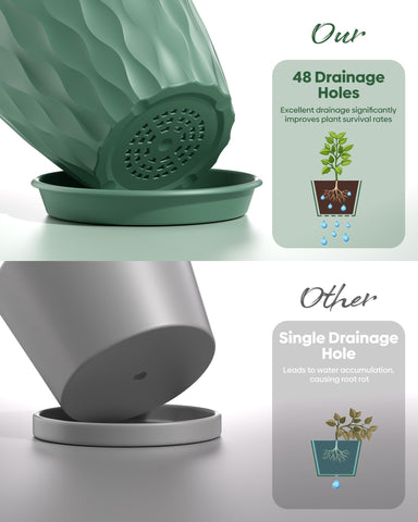 Pure Whimsy pot tray catches overflow for easy cleaning