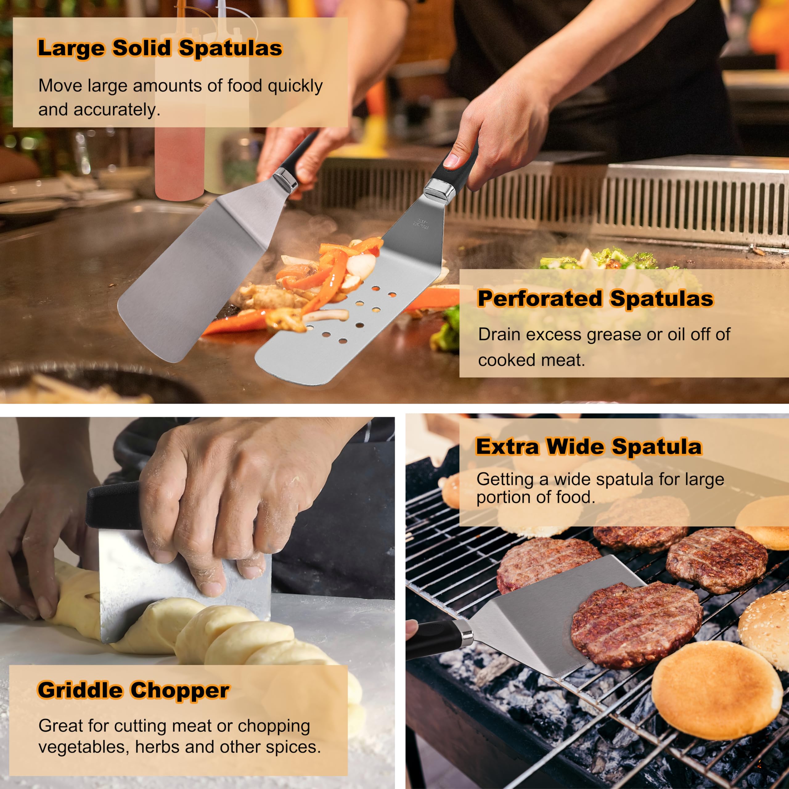 PureChef basting cover and tongs for safe, mess-free grilling.