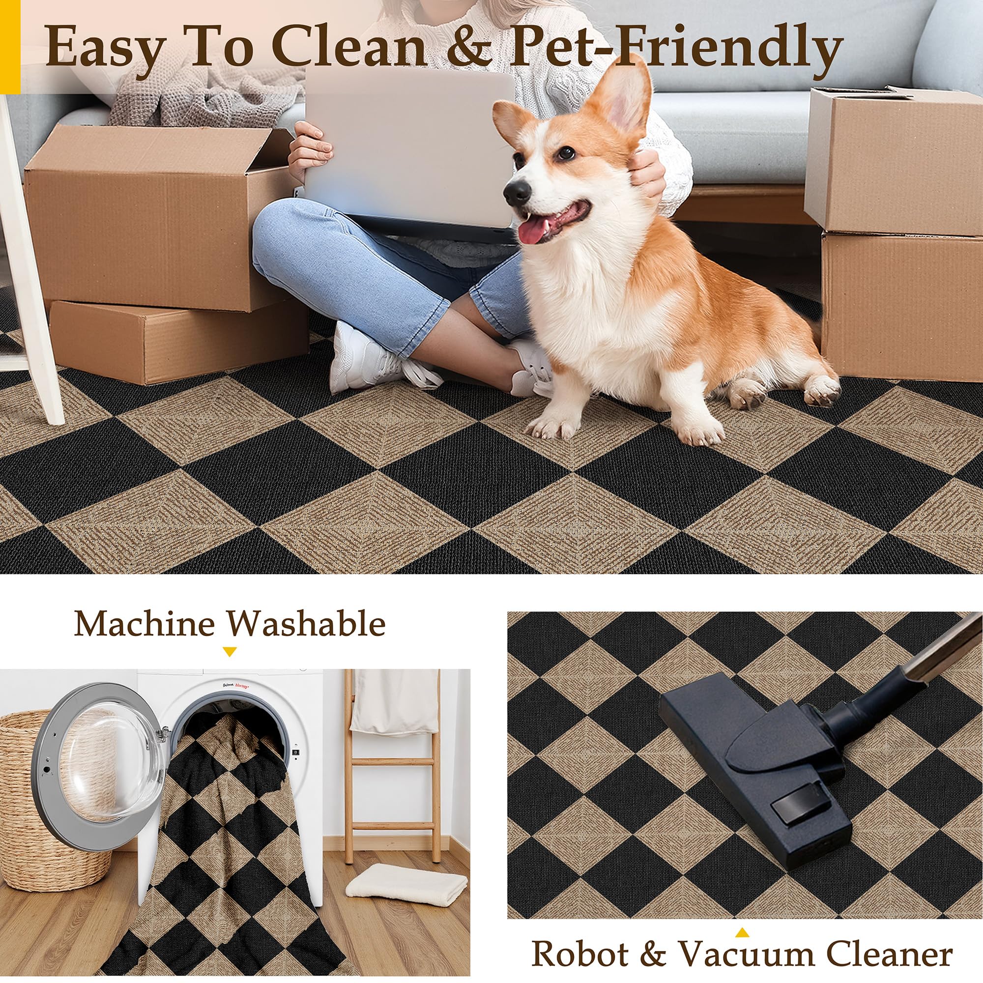 PureCozy durable polyester rug offers simple care and long-lasting wear.