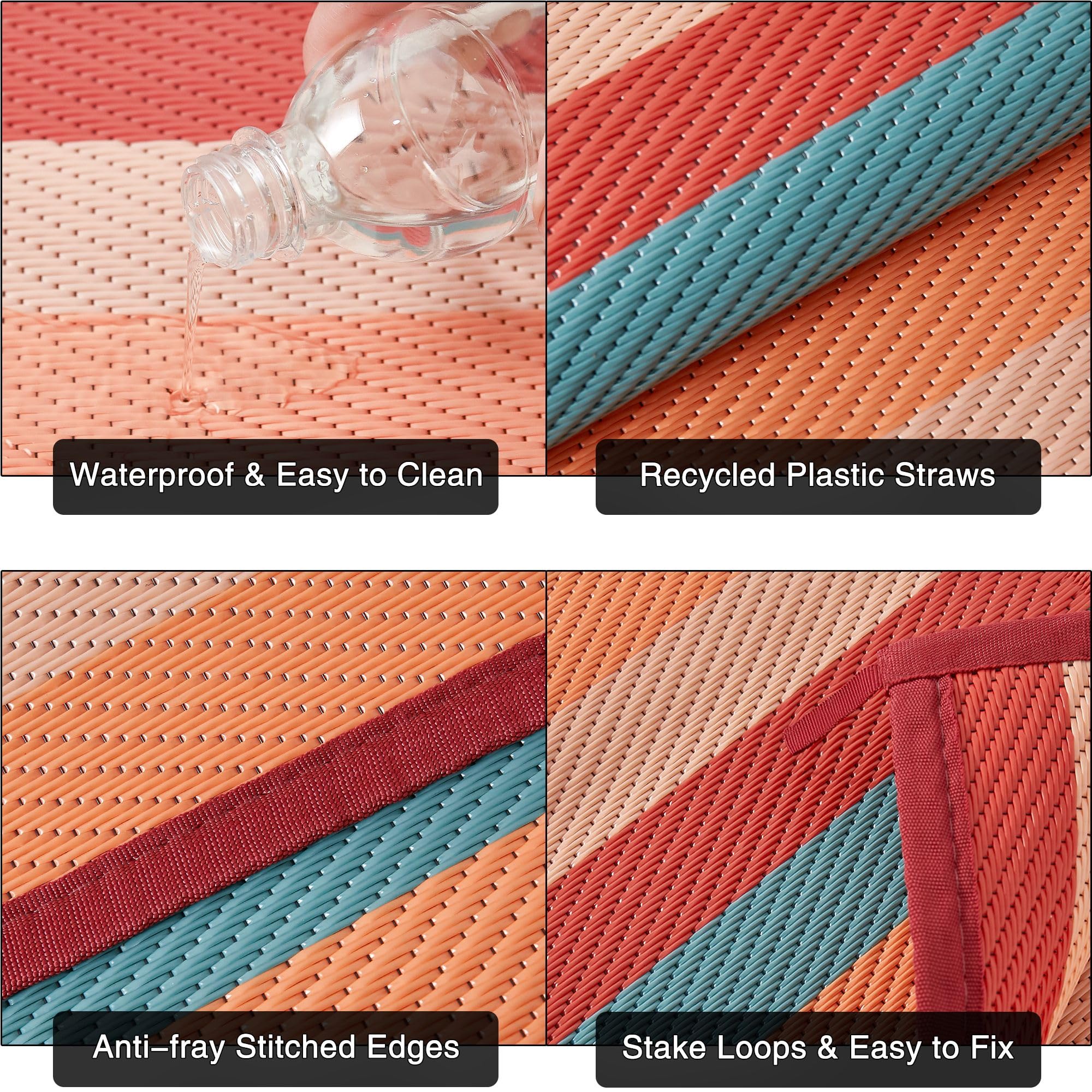 PureCozy RV, garden, or beach rug for versatile outdoor living