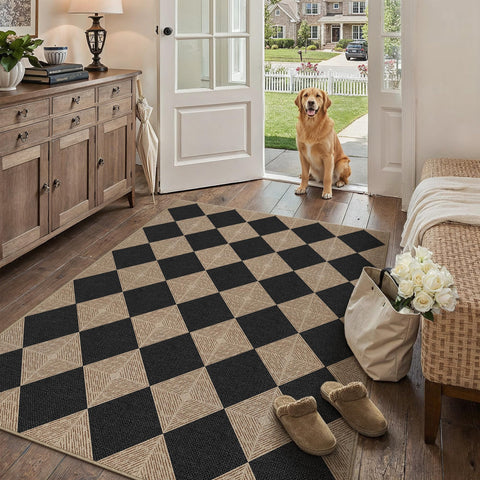 PureCozy rug with TPE backing provides a non-slip surface for safe floors.