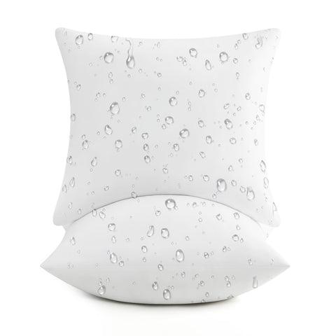 Puredown outdoor pillow insert 18x18 in a two-pack, ready for porch and patio comfort.