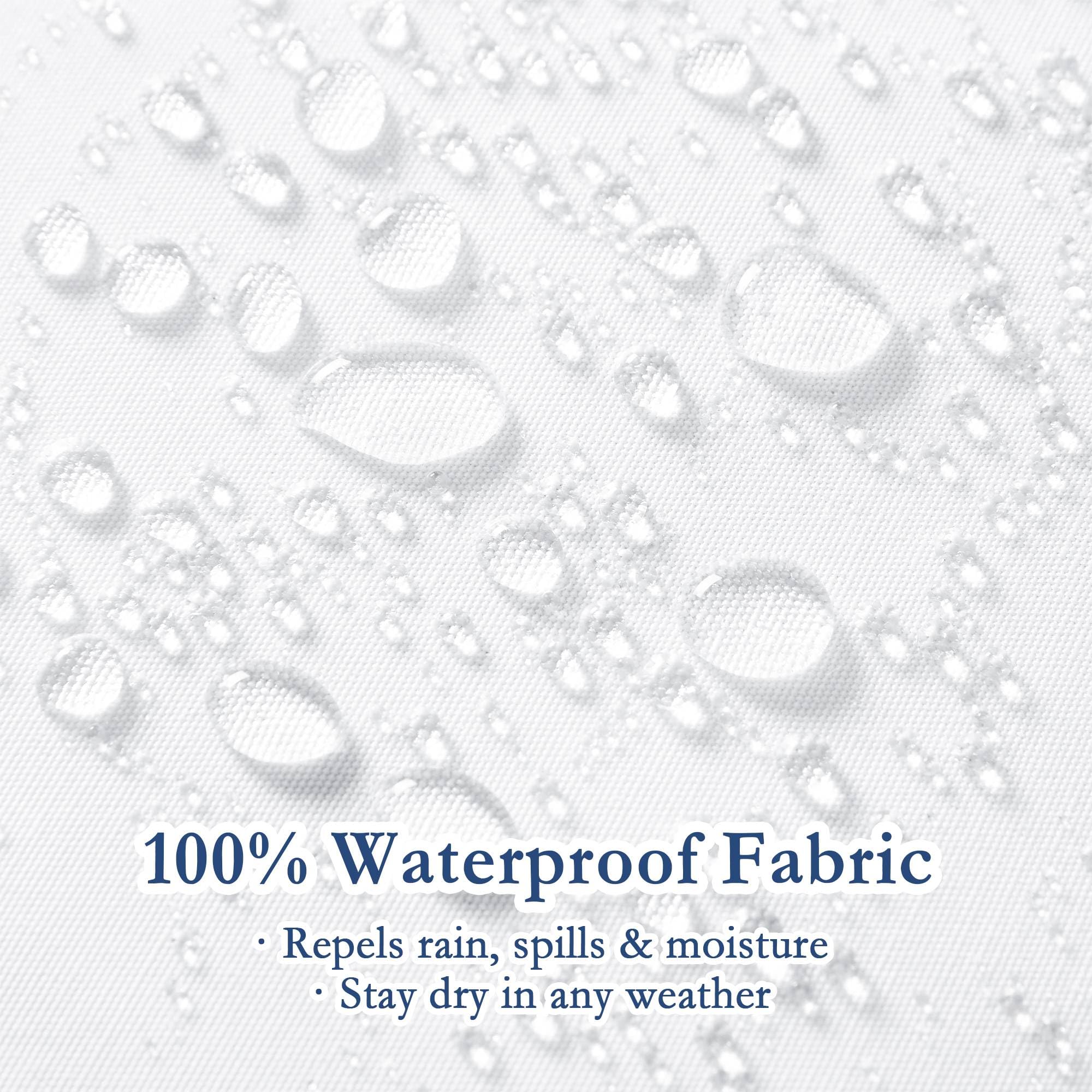 Puredown waterproof fabric outer cover keeps cushions dry during rain and spills.