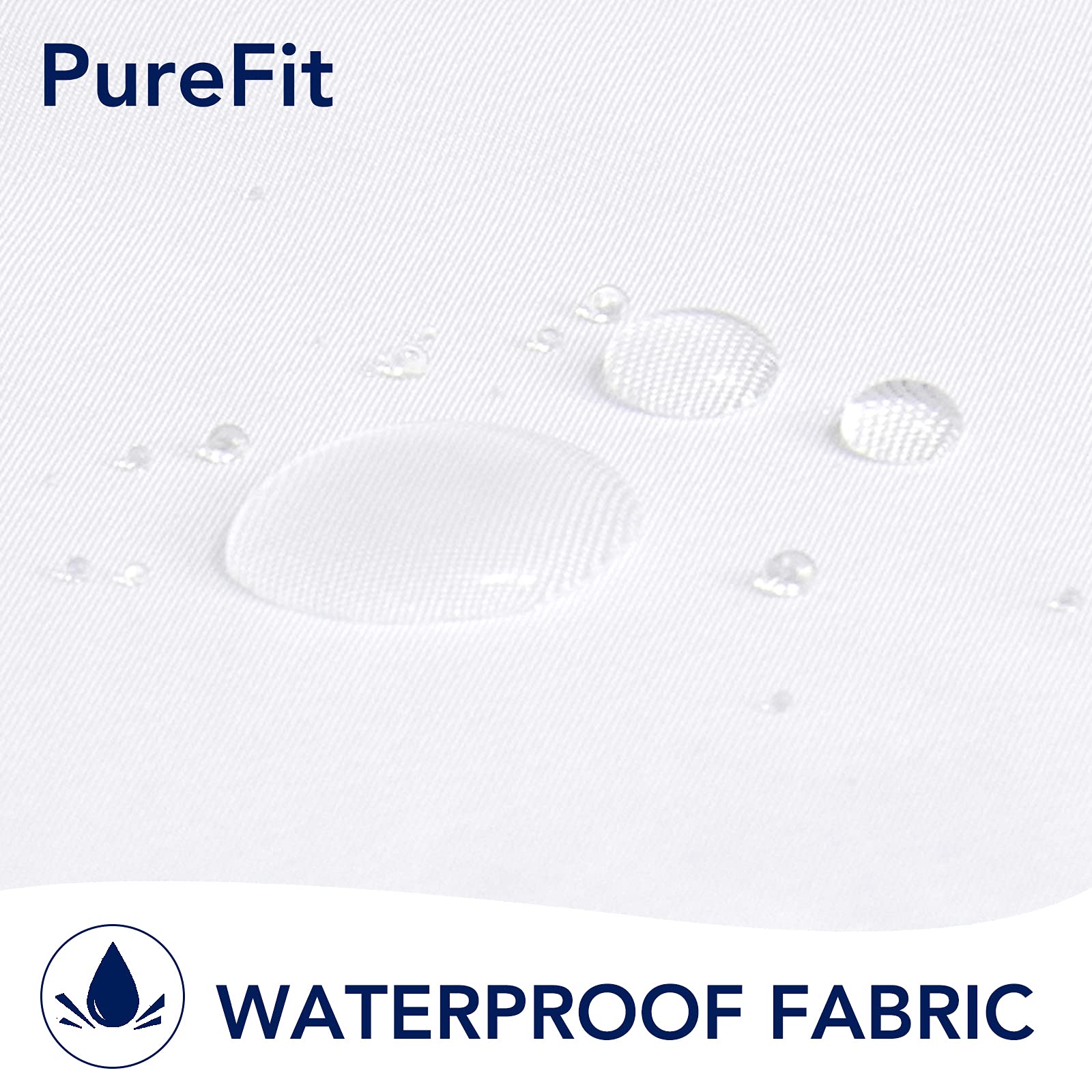 PureFit waterproof textured fabric close-up demonstrates rain protection