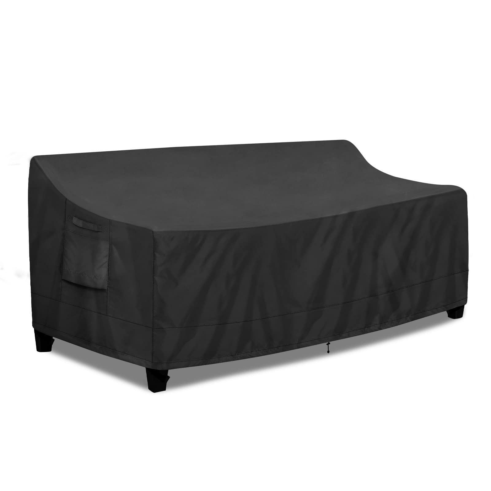 PureFit outdoor couch cover for 78W x 35D x 35H protects a 3-seater from rain and sun.