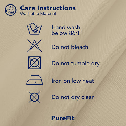 PureFit beige curtain enhances outdoor living with light control.