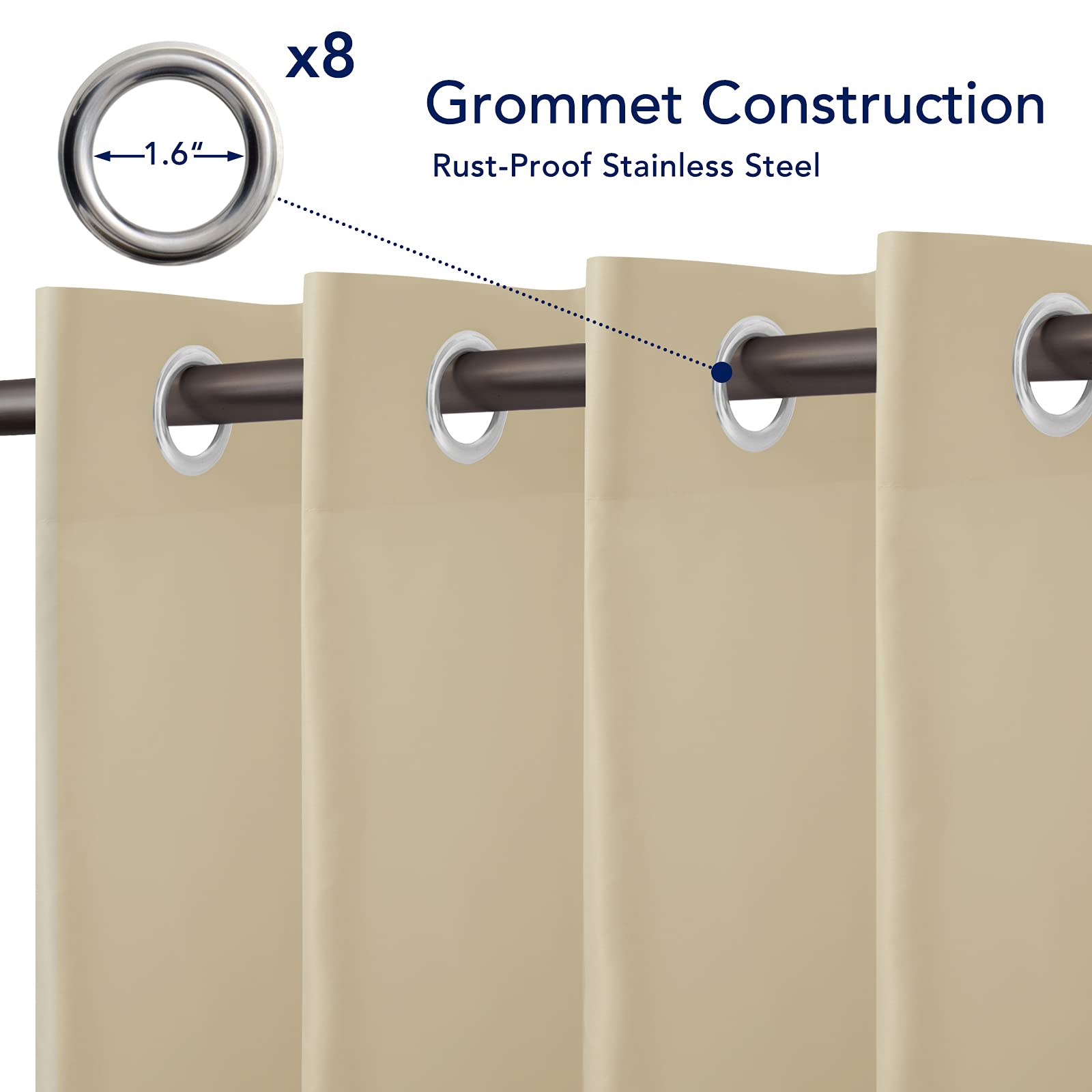 PureFit waterproof curtain panel protects furniture from rain.