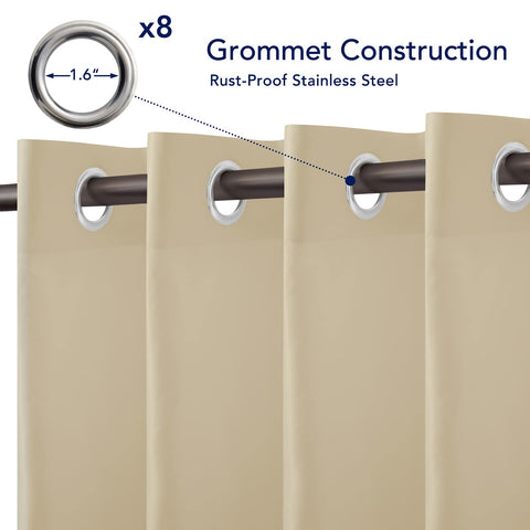 PureFit waterproof curtain panel protects furniture from rain.