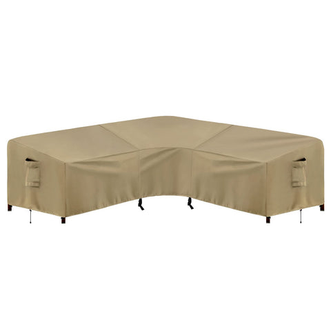 PureFit camel outdoor sectional cover side view providing weatherproof protection.